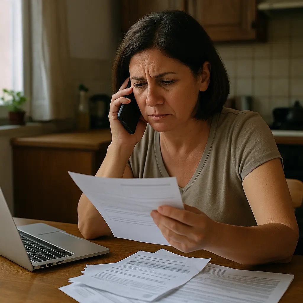 Mujer haciendo tramites