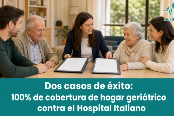 Caso de éxito de nuestro estudio: 100% de cobertura de hogar geriátrico en dos casos contra el Hospital Italiano 3 cobertura de hogar geriátrico